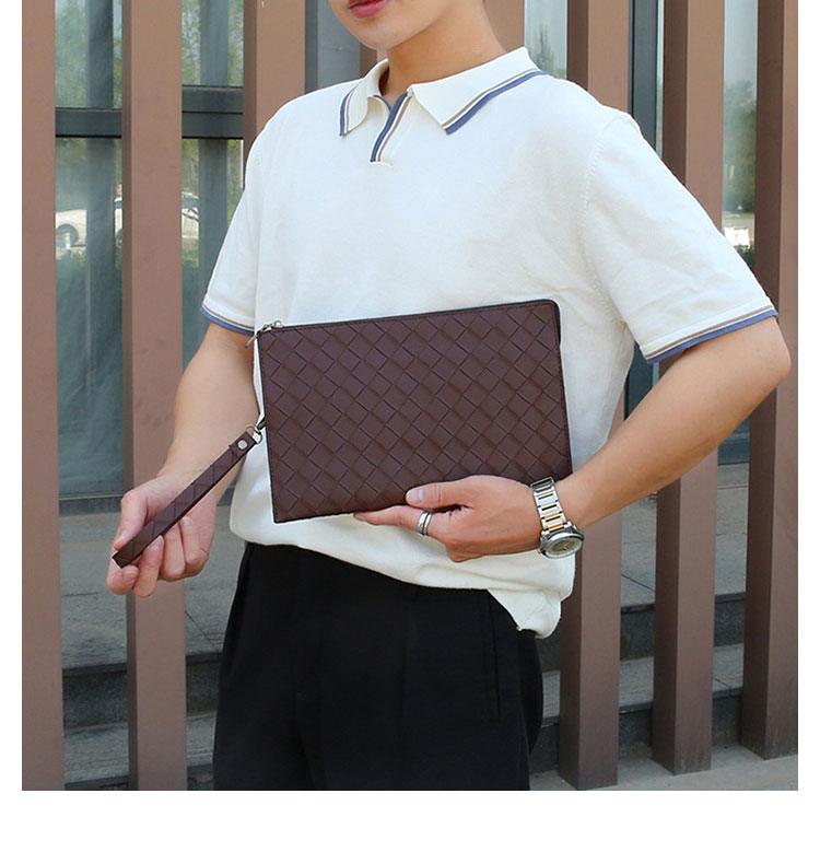 Whatna 2way 革 セカンドバッグ メンズ バッグ クラッチ バッグ 厚手 レザー B5カード6 枚収納可 2室仕切 手持ちバッグ 結婚式 バッグ フォーマル  ビジネス 冠婚葬祭 バッグ 男性用 紳士用 黒-7