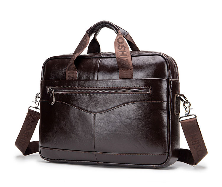 Whatna 牛革 ショルダーバッグ メンズ 2way 斜め掛け 手提げバッグ ビジネス バッグ セカンドバッグ 手持げバッグ A4  15.6インチPC収納可 横型 カジュアル フォーマル ビジネス 通学 通勤 肩掛け バッグ 自転車かばん プレゼント男性 91504-2