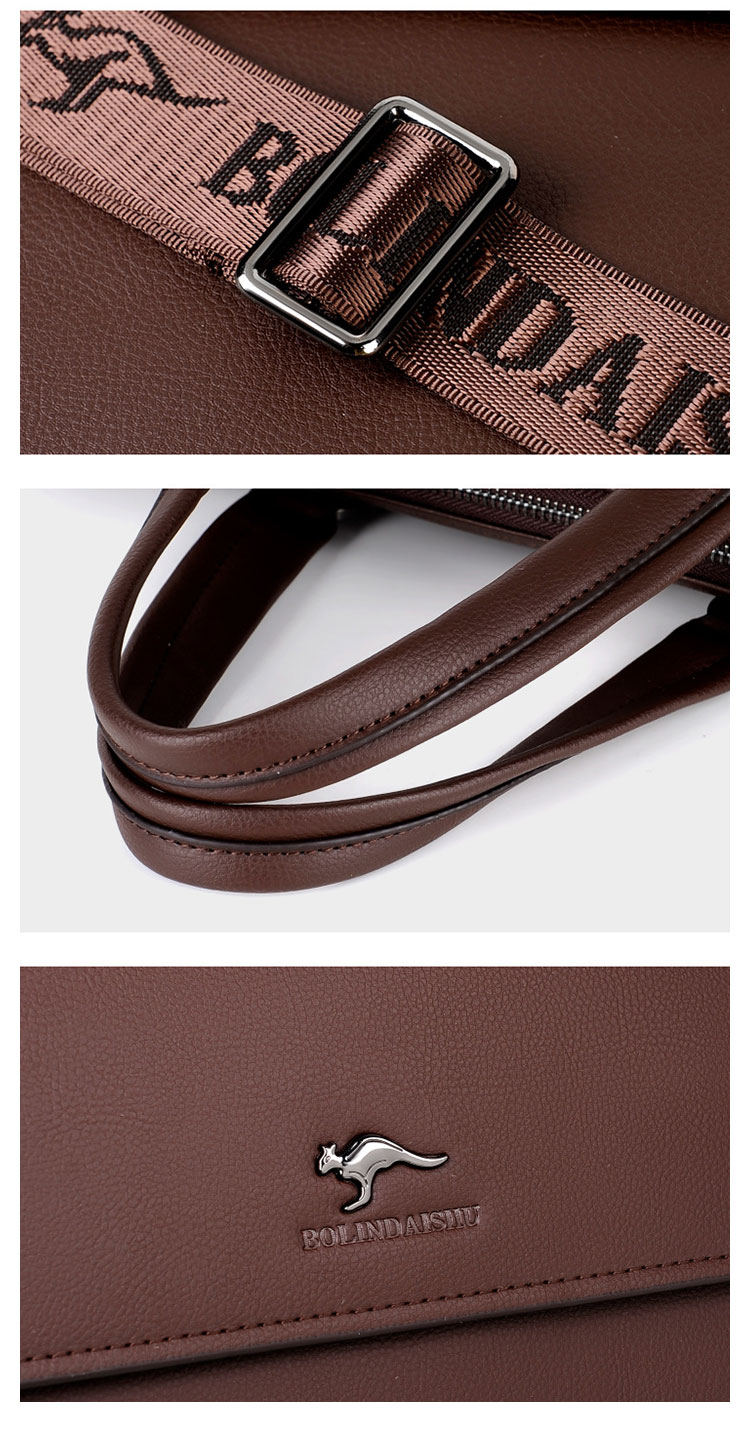 Whatna 革 ショルダーバッグ メンズ 2way 斜め掛け 手提げバッグ ビジネス バッグ セカンドバッグ 手持げバッグ A4  15インチPC収納可 横型 カジュアル フォーマル ビジネス 通学 通勤 肩掛け バッグ 自転車かばん プレゼント男性 BL9966-3-15