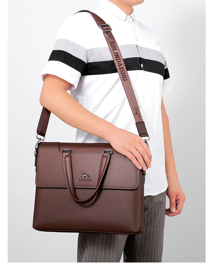 Whatna 革 ショルダーバッグ メンズ 2way 斜め掛け 手提げバッグ ビジネス バッグ セカンドバッグ 手持げバッグ A4  15インチPC収納可 横型 カジュアル フォーマル ビジネス 通学 通勤 肩掛け バッグ 自転車かばん プレゼント男性 BL9966-3-10