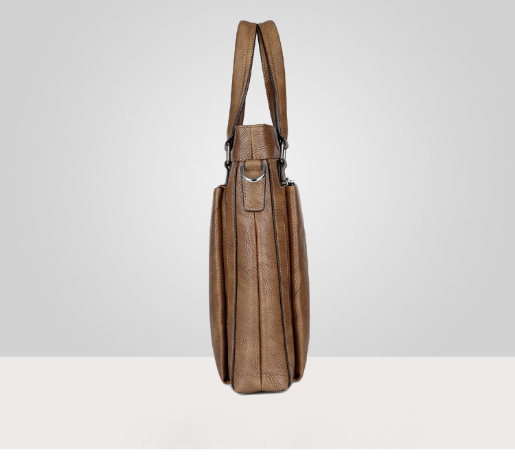 Whatna 革 ショルダーバッグ メンズ 2way 斜め掛け 手提げバッグ ビジネス バッグ セカンドバッグ 手持げバッグ A4サイズ収納可 横型 カジュアル フォーマル ビジネス 通学 通勤 肩掛け バッグ 自転車かばん プレゼント男性 68045-28-3