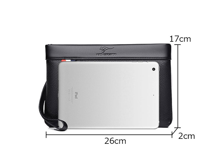 Whatna 2way 革 セカンドバッグ メンズ バッグ クラッチ バッグ 厚手 レザー B5カード6 枚収納可 小銭入れ 札入れ手持ちバッグ 結婚式 バッグ フォーマル  ビジネス 冠婚葬祭 バッグ 男性用 紳士用 黒-6