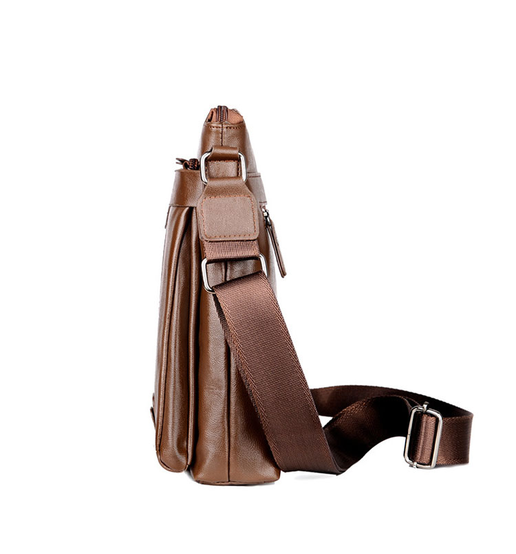 Whatna 革ショルダーバッグ メンズ メッセンジャーバッグ厚手 レザー 縦型 小さめビジネスバッグ ipad10.5収納可 革 通勤 通学 斜めがけバッグ オシャレ な シンプル な 軽量 実用 自転車 かばん男性用8309-1-2