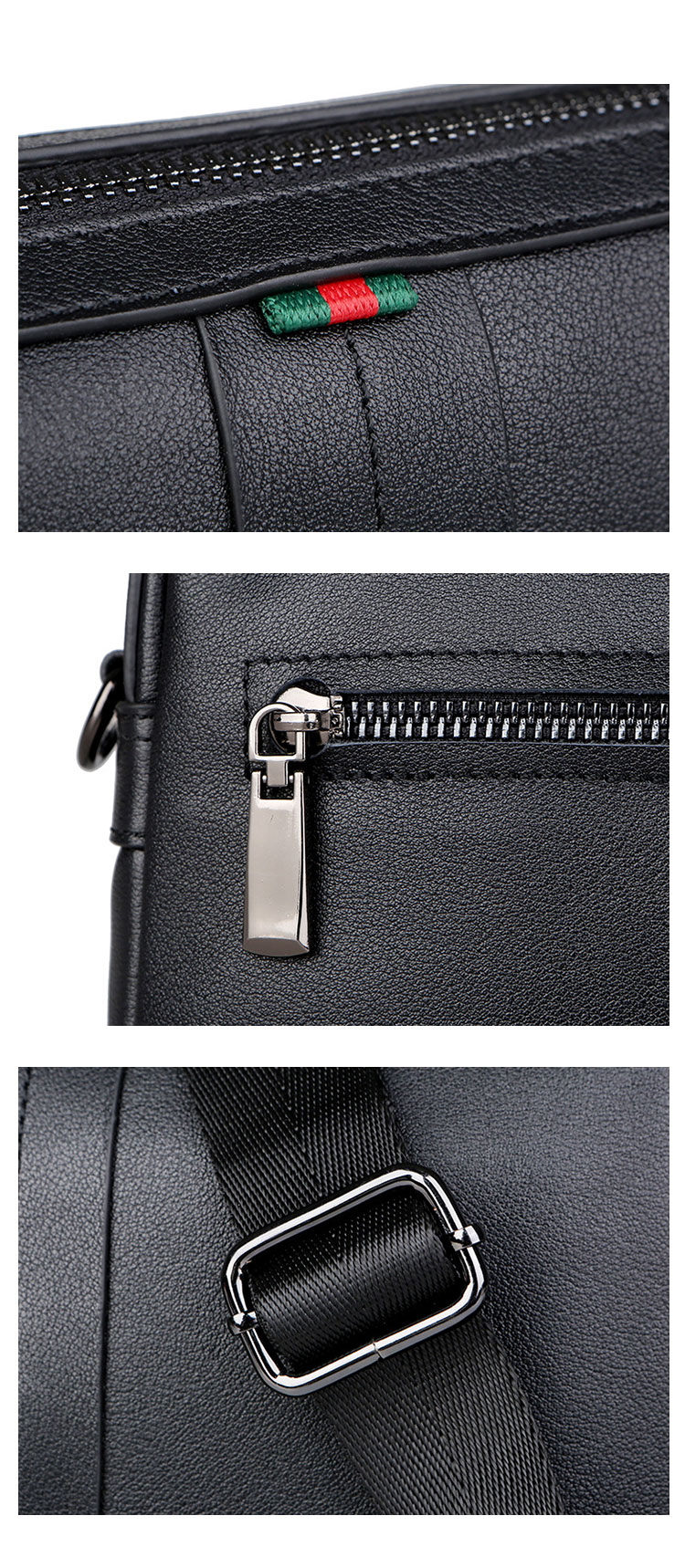 Whatna 天然 牛革 セカンド バッグ メンズ 3way クラッチ ショルダー 肩掛けバッグ 胸バッグ 手提げバッグ 小さい カード6枚収納可 ショルダーベルト付 ハンドストラップ付 本 革 結婚式 バッグ ビジネス フォーマル 冠婚葬祭 バッグ 黒 98382-12