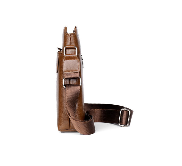 Whatna 革ショルダーバッグ メンズ メッセンジャーバッグ厚手 レザー 縦型 小さめビジネスバッグ ipad9.7収納可 革 通勤 通学 斜めがけバッグ オシャレ な シンプル な 軽量 実用 自転車 かばん男性用9001-1-2