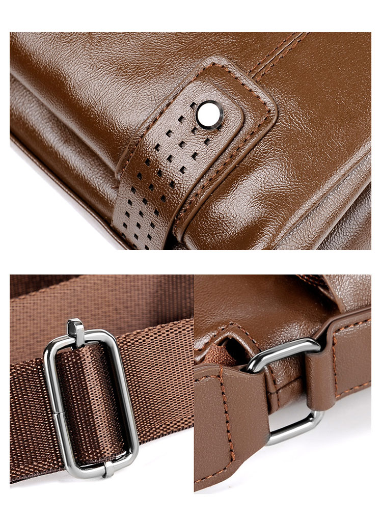 Whatna 革ショルダーバッグ メンズ メッセンジャーバッグ厚手 レザー 縦型 小さめビジネスバッグ ipad10.5収納可 革 通勤 通学 斜めがけバッグ オシャレ な シンプル な 軽量 実用 自転車 かばん男性用8309-1-14