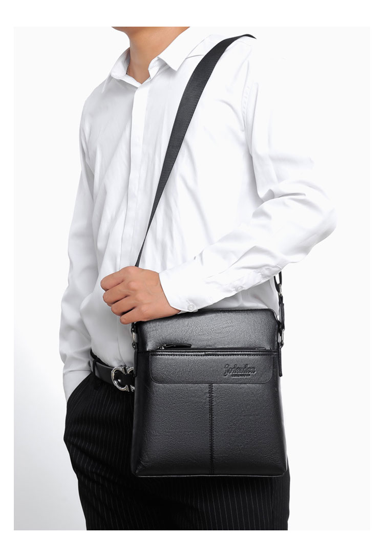 Whatna 革ショルダーバッグ メンズ メッセンジャーバッグ厚手 レザー 縦型 小さめビジネスバッグ ipad9.7収納可 革 通勤 通学 斜めがけバッグ オシャレ な シンプル な 軽量 実用 自転車 かばん男性用9001-1-10