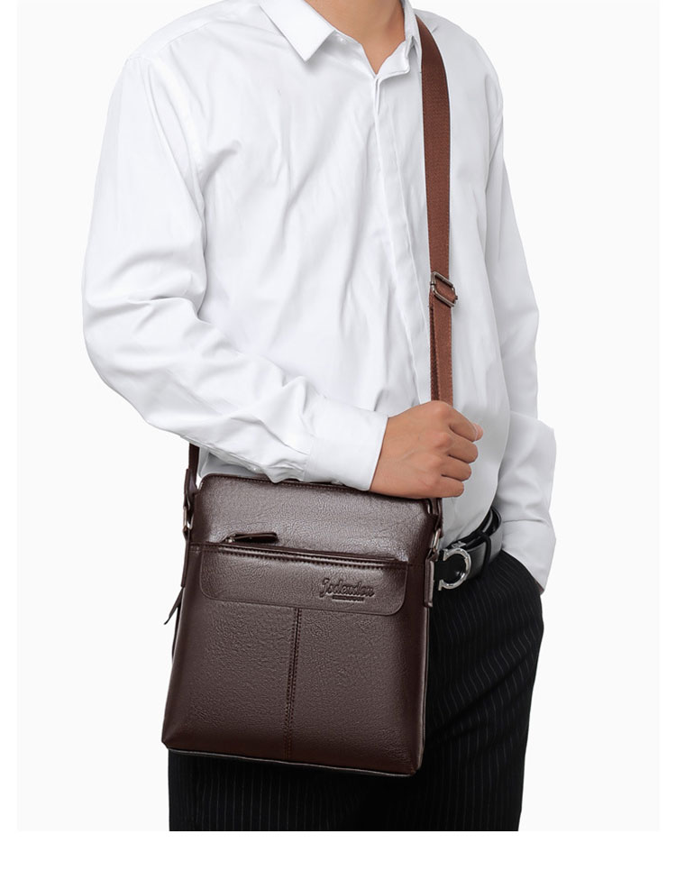 Whatna 革ショルダーバッグ メンズ メッセンジャーバッグ厚手 レザー 縦型 小さめビジネスバッグ ipad9.7収納可 革 通勤 通学 斜めがけバッグ オシャレ な シンプル な 軽量 実用 自転車 かばん男性用9001-1-11