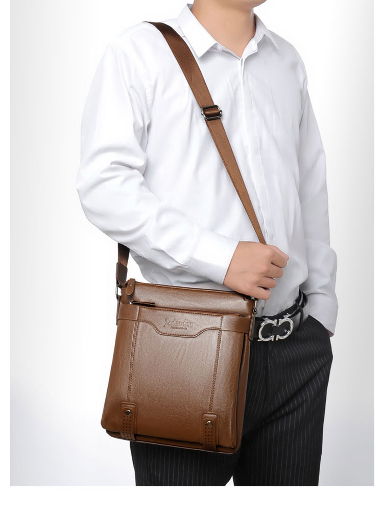 Whatna 革ショルダーバッグ メンズ メッセンジャーバッグ厚手 レザー 縦型 小さめビジネスバッグ ipad10.5収納可 革 通勤 通学 斜めがけバッグ オシャレ な シンプル な 軽量 実用 自転車 かばん男性用8309-1-13