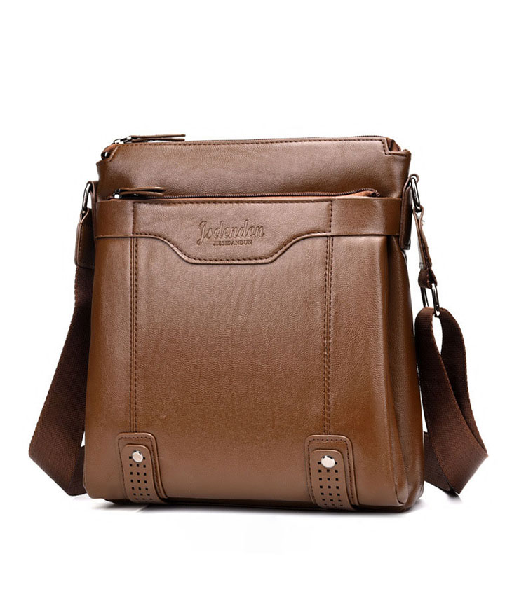 Whatna 革ショルダーバッグ メンズ メッセンジャーバッグ厚手 レザー 縦型 小さめビジネスバッグ ipad10.5収納可 革 通勤 通学 斜めがけバッグ オシャレ な シンプル な 軽量 実用 自転車 かばん男性用8309-1-1