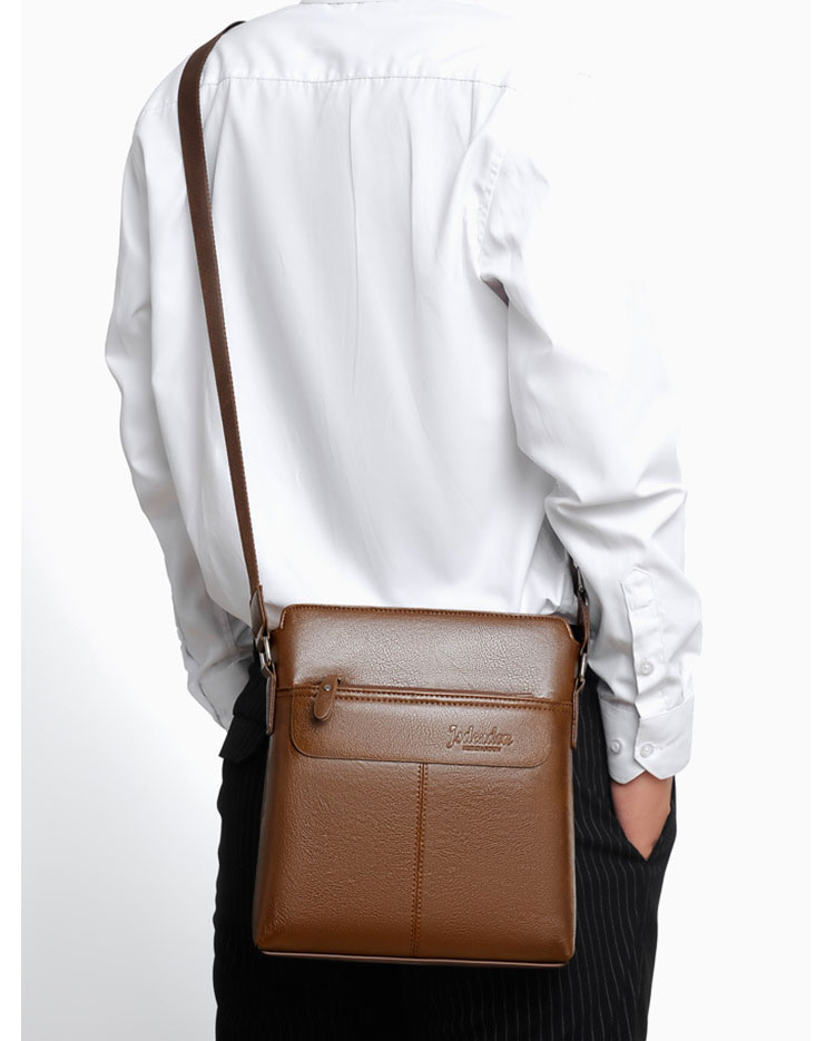 Whatna 革ショルダーバッグ メンズ メッセンジャーバッグ厚手 レザー 縦型 小さめビジネスバッグ ipad9.7収納可 革 通勤 通学 斜めがけバッグ オシャレ な シンプル な 軽量 実用 自転車 かばん男性用9001-1-9