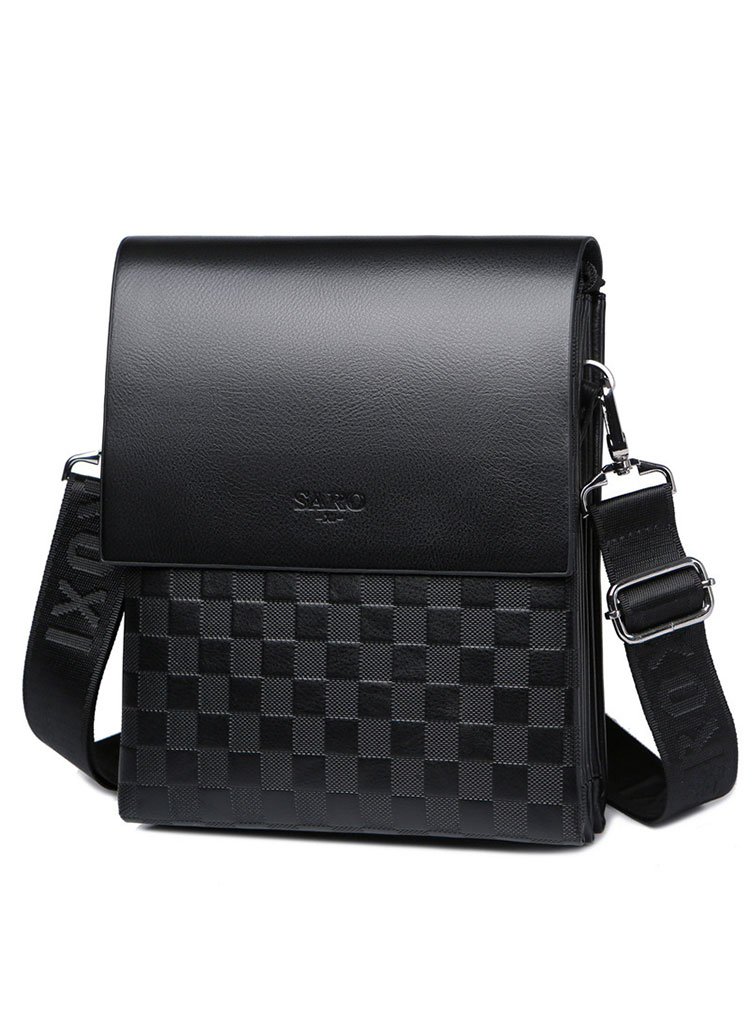 Whatna 厚手 レザー ショルダーバッグ メンズ メッセンジャーバッグ 縦型 小さめビジネスバッグ ipad9.7収納可 通勤 通学 斜めがけバッグ オシャレ な シンプル な 軽量 実用 自転車 かばん男性用304-1