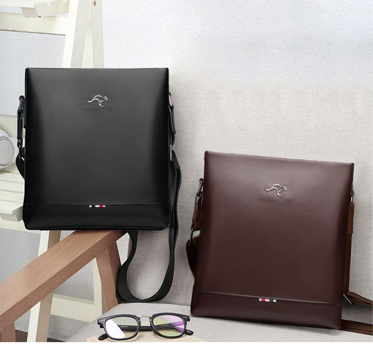 Whatna ショルダーバッグ メンズ メッセンジャーバッグ 縦型 小さめビジネスバッグ ipad9.7収納可 通勤 通学 斜めがけバッグ オシャレ な シンプル な 軽量 実用 自転車 かばん男性用09180-1