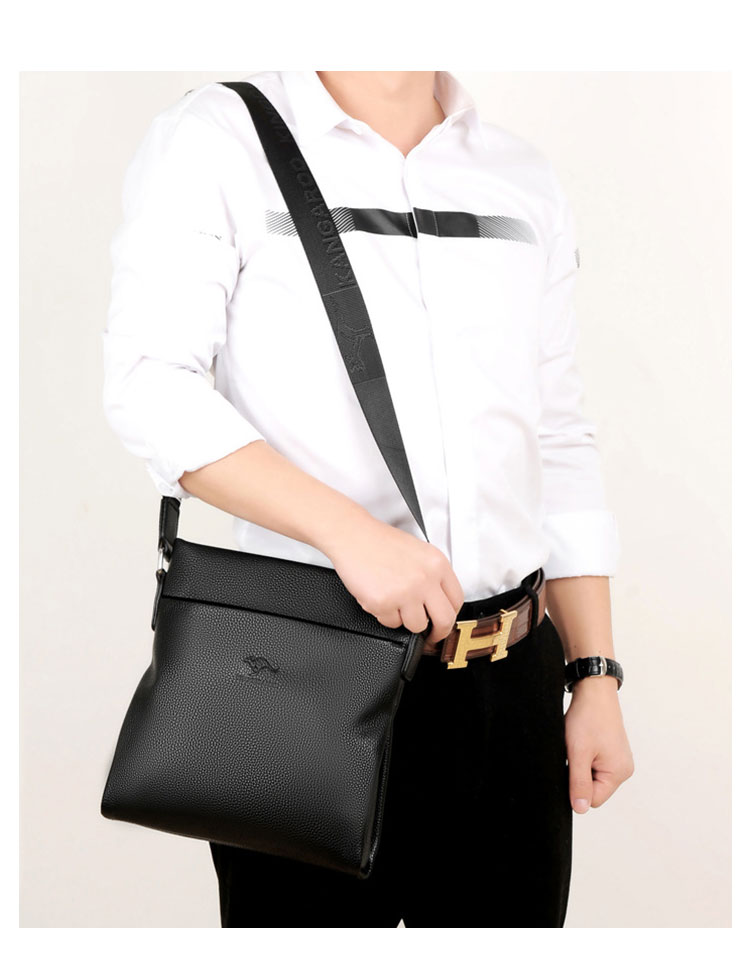 Whatna ショルダーバッグ メンズ メッセンジャーバッグ 縦型 小さめビジネスバッグ ipad9.7収納可 通勤 通学 斜めがけバッグ オシャレ な シンプル な 軽量 実用 自転車 かばん男性用9006-11