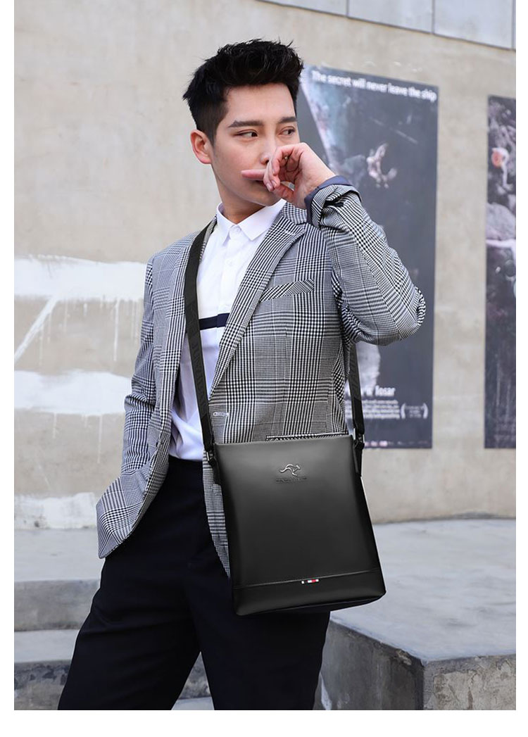 Whatna ショルダーバッグ メンズ メッセンジャーバッグ 縦型 小さめビジネスバッグ ipad9.7収納可 通勤 通学 斜めがけバッグ オシャレ な シンプル な 軽量 実用 自転車 かばん男性用09180-9