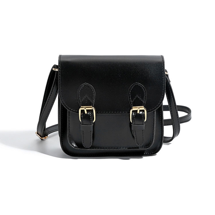 Whatna ミニショルダーバッグ メンズ ポシェット 肩掛けバッグ ショルダーミニポーチ 革 軽量 小型 人気型 耐久性 小さめメッセンジャーバッグ斜め掛け ビジネス 通学 通勤鞄 軽量 実用 自転車 バッグ かばん男性用 黒-1