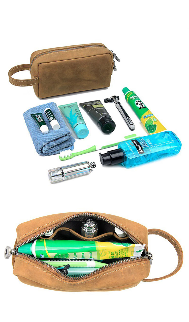 Whatna 2way 天然 牛革 ミニセカンドバッグ メンズ クラッチ バッグ 化粧バッグ 化粧ケース 厚手 本革 レザー カジュアル フォーマル 冠婚葬祭 結婚式 バッグ 化粧ポーチ 紳士用 男性用 C013B-5