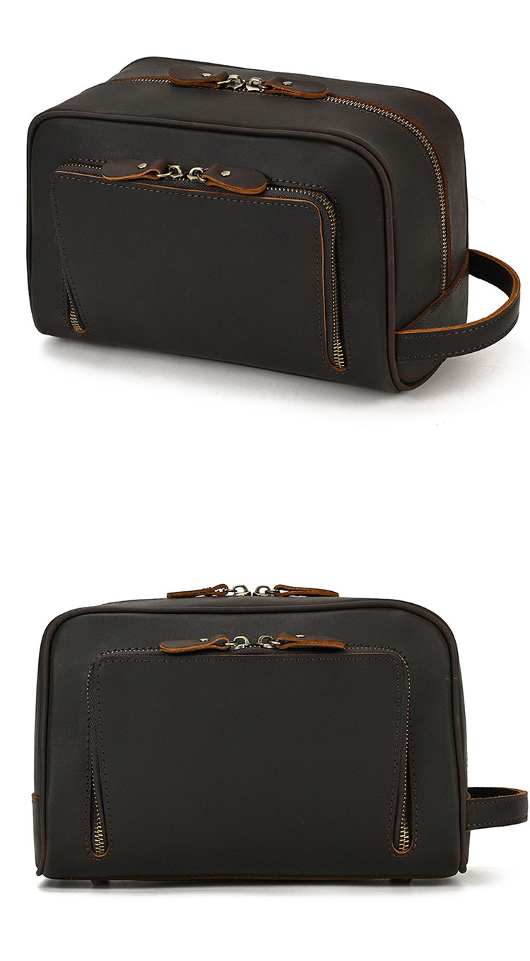 Whatna 2way 天然 牛革 ミニセカンドバッグ メンズ クラッチ バッグ 化粧バッグ 化粧ケース 厚手 レザー 本 革  カジュアル フォーマル 冠婚葬祭 結婚式 バッグ 化粧ポーチ 紳士用 男性用 9588-2