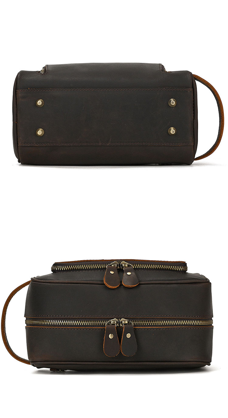 Whatna 2way 天然 牛革 ミニセカンドバッグ メンズ クラッチ バッグ 化粧バッグ 化粧ケース 厚手 レザー 本 革  カジュアル フォーマル 冠婚葬祭 結婚式 バッグ 化粧ポーチ 紳士用 男性用 9588-3