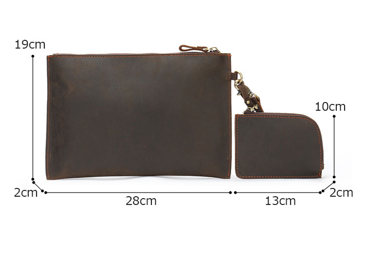 Whatna 2way 天然 牛革 2セット セカンドバッグ メンズ クラッチ バッグ 手持ちバッグ 本 革 カード入れ 札入れ 小銭入れ pad10.5収納可ビジネス カジュアル フォーマル 冠婚葬祭 結婚式 二次会 披露宴バッグ 紳士用 男性用 02-5