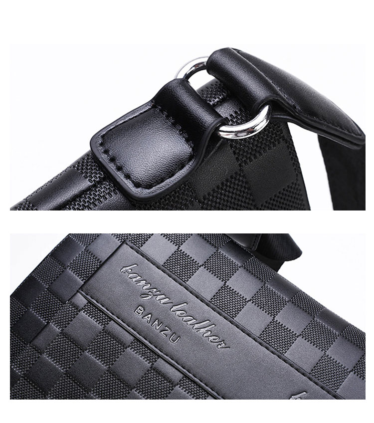 Whatna 厚手 レザー ショルダーバッグ メンズ メッセンジャーバッグ 縦型 小さめビジネスバッグ ipad9.7収納可 ペンホルダー付き 通勤 通学 斜めがけバッグ オシャレ な シンプル な 軽量 実用 自転車 かばん男性用6688#-8