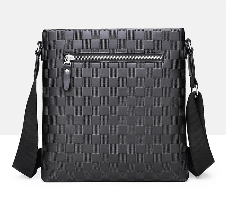 Whatna 厚手 レザー ショルダーバッグ メンズ メッセンジャーバッグ 縦型 小さめビジネスバッグ ipad9.7収納可 ペンホルダー付き 通勤 通学 斜めがけバッグ オシャレ な シンプル な 軽量 実用 自転車 かばん男性用6688#-4