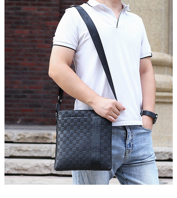 Whatna 厚手 レザー ショルダーバッグ メンズ メッセンジャーバッグ 縦型 小さめビジネスバッグ ipad9.7収納可 ペンホルダー付き 通勤 通学 斜めがけバッグ オシャレ な シンプル な 軽量 実用 自転車 かばん男性用6688#-11