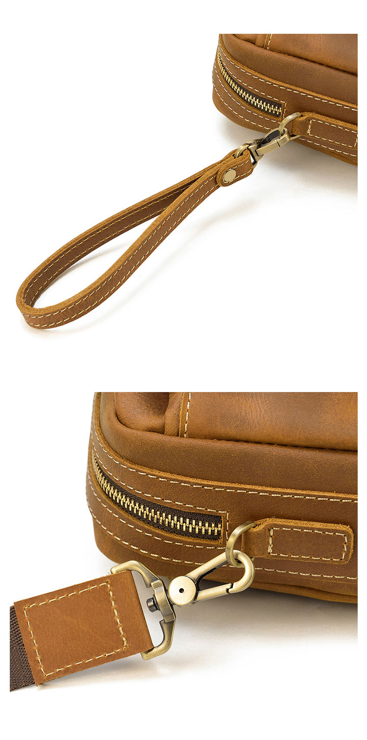 Whatna 天然 牛革 ミニセカンド バッグ メンズ 3way ミニ クラッチ ショルダーバッグ 肩掛けバッグ 小さい カード6枚収納可ショルダーベルト付 ハンドストラップ付 本革 結婚式 バッグ ビジネス フォーマル 冠婚葬祭 バッグ紳士用 男性用-11