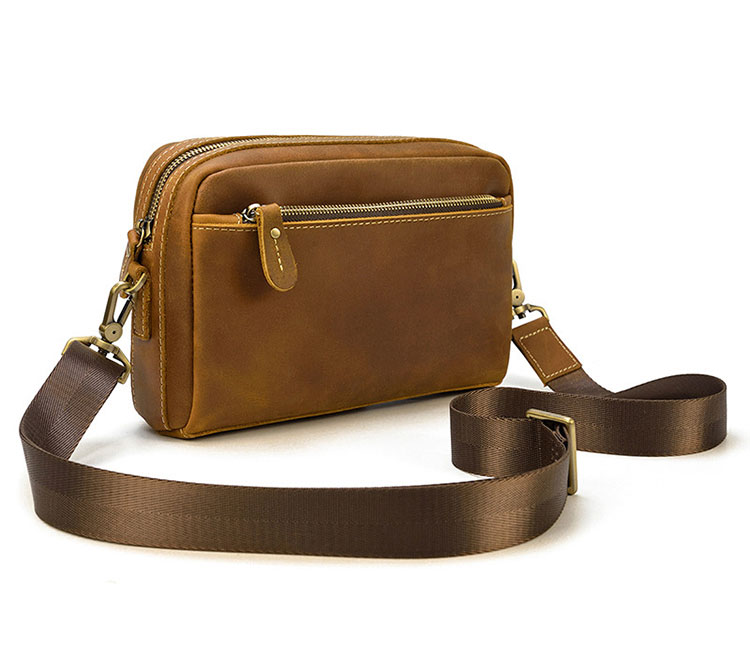 Whatna 天然 牛革 ミニセカンド バッグ メンズ 3way ミニ クラッチ ショルダーバッグ 肩掛けバッグ 小さい カード6枚収納可ショルダーベルト付 ハンドストラップ付 本革 結婚式 バッグ ビジネス フォーマル 冠婚葬祭 バッグ紳士用 男性用-4