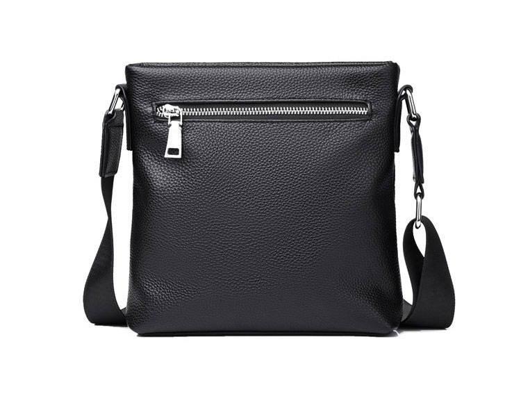 Whatna 天然 牛革 ショルダーバッグ メンズ メッセンジャーバッグ  厚手 レザー本革 縦型 小さめビジネスバッグ ipad9.7収納可 通勤 通学 斜めがけバッグ オシャレ な シンプル な 軽量 実用 自転車 かばん男性用BD-2-4