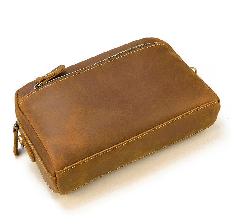 Whatna 天然 牛革 ミニセカンド バッグ メンズ 3way ミニ クラッチ ショルダーバッグ 肩掛けバッグ 小さい カード6枚収納可ショルダーベルト付 ハンドストラップ付 本革 結婚式 バッグ ビジネス フォーマル 冠婚葬祭 バッグ紳士用 男性用-6