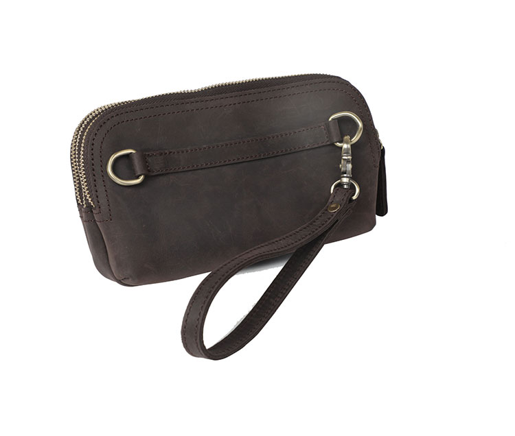 Whatna 天然 牛革 ミニセカンド バッグ メンズ 3way ミニ クラッチ ショルダーバッグ 肩掛けバッグ 小さい ショルダーベルト付 ハンドストラップ付 3室仕切 本革 結婚式 バッグ ビジネス フォーマル 冠婚葬祭 バッグ紳士用 男性用HB3-4