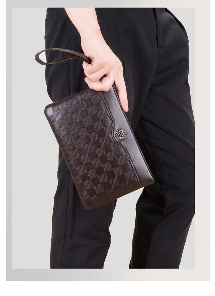 Whatna 2way 革 セカンドバッグ メンズ バッグ クラッチ バッグ 厚手 レザー 2室仕切 大容量 手持ちバッグ 結婚式 バッグ フォーマル  ビジネス 冠婚葬祭 バッグ 男性用 紳士用 黒 ブラウン-10