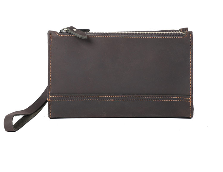 Whatna 天然 牛革 ミニセカンド バッグ メンズ 3way ミニ クラッチ ショルダーバッグ 肩掛けバッグ 小さい ショルダーベルト付 ハンドストラップ付 3室仕切 本革 結婚式 バッグ ビジネス フォーマル 冠婚葬祭 バッグ紳士用 男性用2016-2