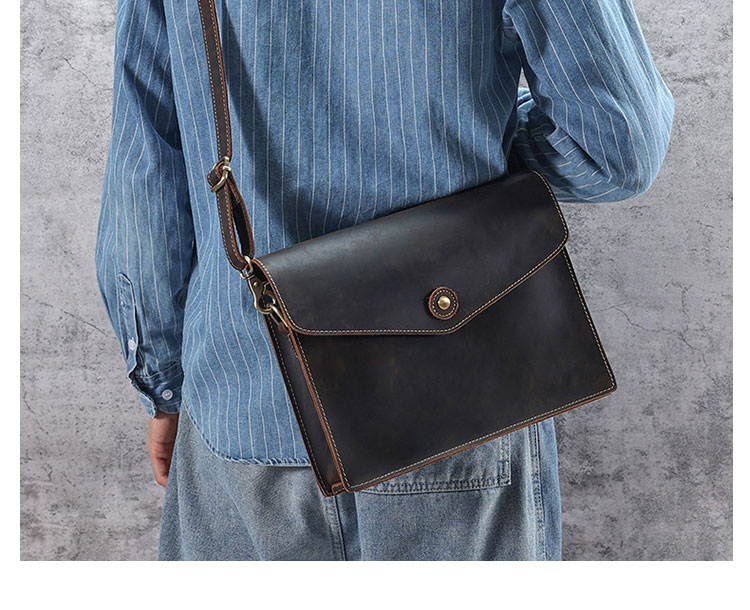 Whatna 天然 牛革 セカンド バッグ メンズ 3way クラッチ ショルダー 肩掛け バッグ 手持ちバッグ 大さい A4 2本入ペンホルダー付 ショルダーベルト付 ハンドストラップ付 本革 結婚式 バッグ ビジネス フォーマル 冠婚葬祭 バッグ-9