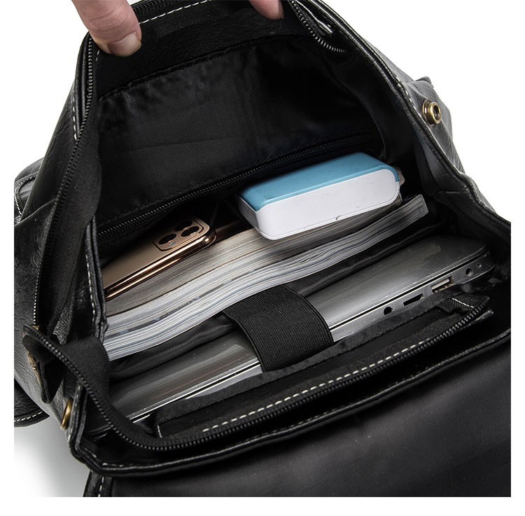 Whatna 革ビジネスバッグメンズ バッグ 手提げ・リュックの2WAY厚手 本革レザー A4 15.6インチpc収納可 大容量 盗難防止 旅行 出張用 通勤 通学 就活 面接 バッグ かばん 男性用 黒4095-7