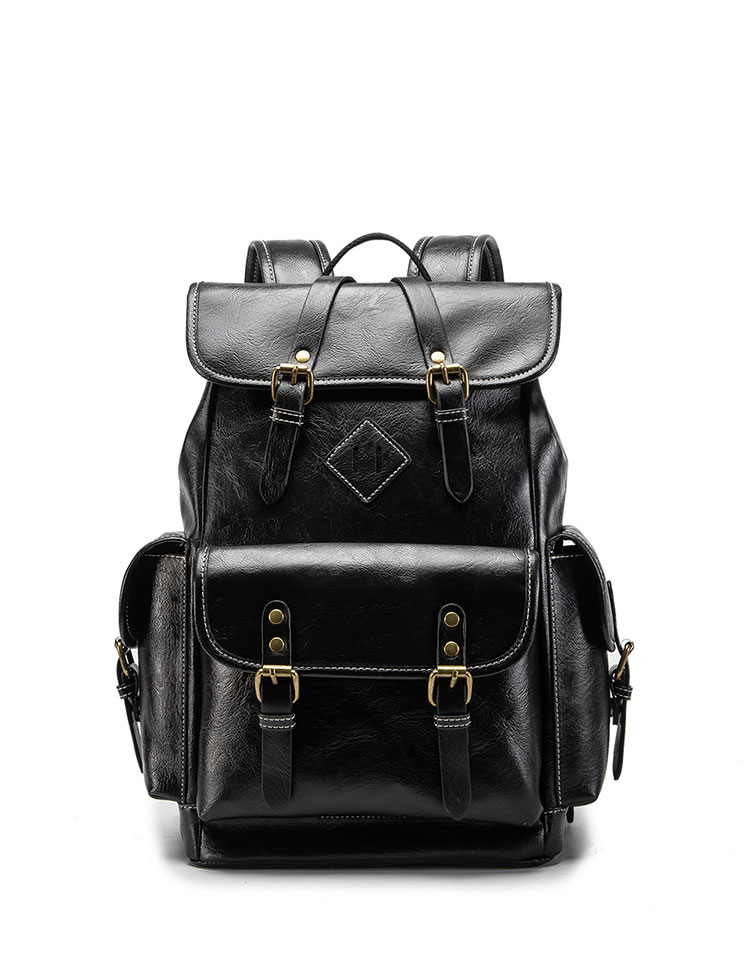 Whatna 革ビジネスバッグメンズ バッグ 手提げ・リュックの2WAY厚手 本革レザー A4 15.6インチpc収納可 大容量 盗難防止 旅行 出張用 通勤 通学 就活 面接 バッグ かばん 男性用 黒4095-1