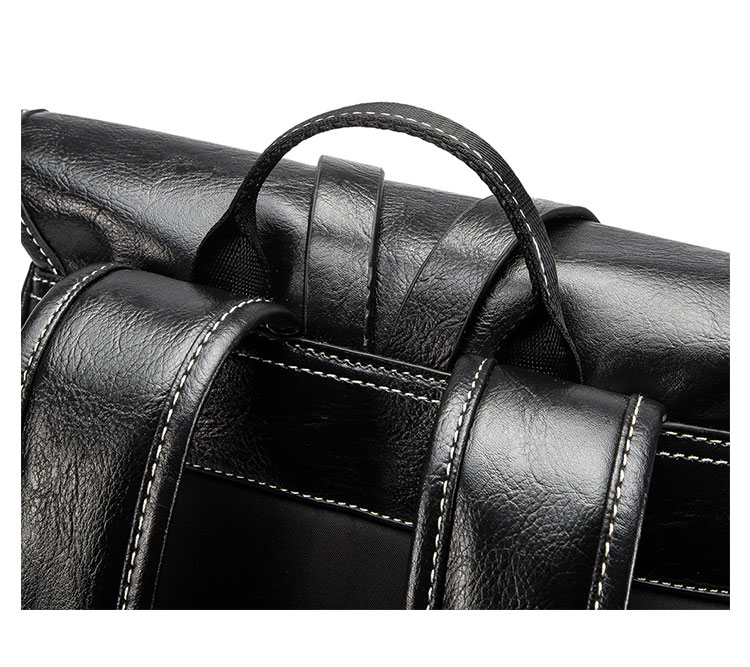 Whatna 革ビジネスバッグメンズ バッグ 手提げ・リュックの2WAY厚手 本革レザー A4 15.6インチpc収納可 大容量 盗難防止 旅行 出張用 通勤 通学 就活 面接 バッグ かばん 男性用 黒4095-9