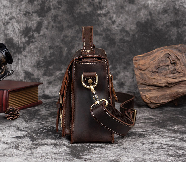 Whatna 天然 牛革 セカンド バッグ メンズ  3way 斜め掛け胸バッグ 手提げバッグ クラッチ ショルダーバッグ 小さい ショルダーベルト付属 本 革 結婚式 バッグ ビジネス フォーマル 冠婚葬祭 バッグ紳士用 男性用 ブラウン-2