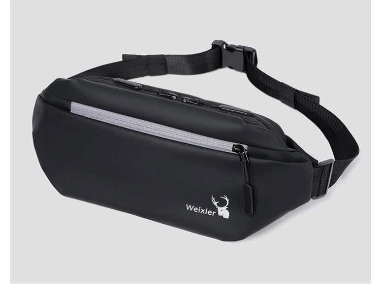 Whatna 革ミニウエストバッグ メンズ ミニショルダーバッグ ウエストポーチ男女兼用  斜めがけ ボディバッグ ワンショルダー 軽量黒9563-2