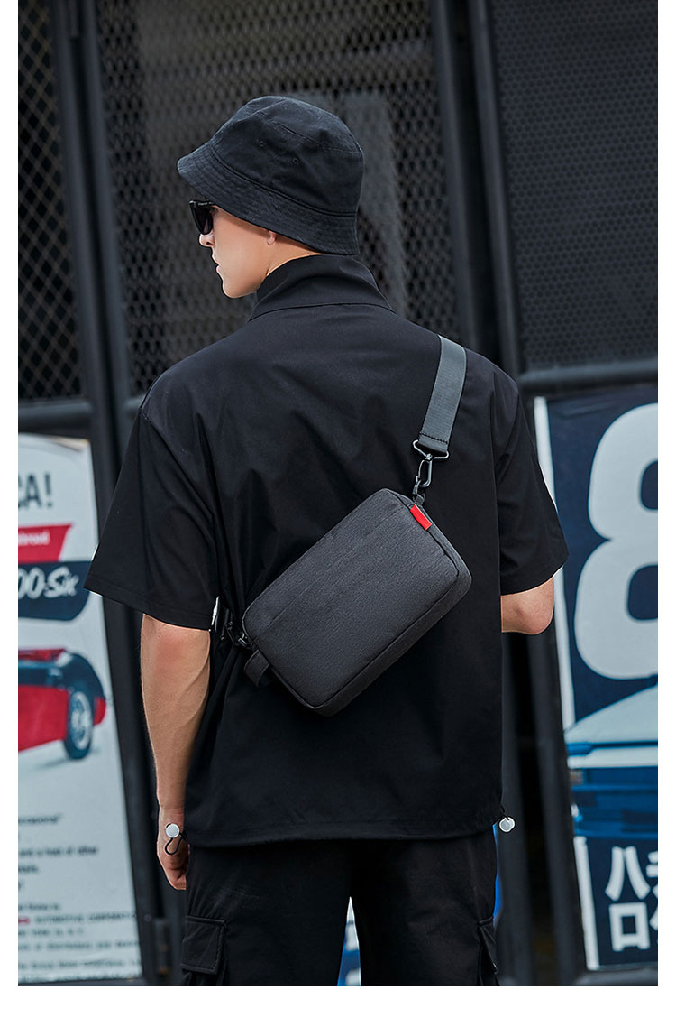 Whatna ミニショルダーバッグ メンズ 2way 斜め掛け ミニボディバッグ ミニ胸バッグ 小型ポシェット セカンドバッグ 手持げバッグ 小さめかたかけバッグ カジュアル フォーマル ビジネス 通学 通勤 肩掛けバッグ 自転車かばん プレゼント男性2768-13