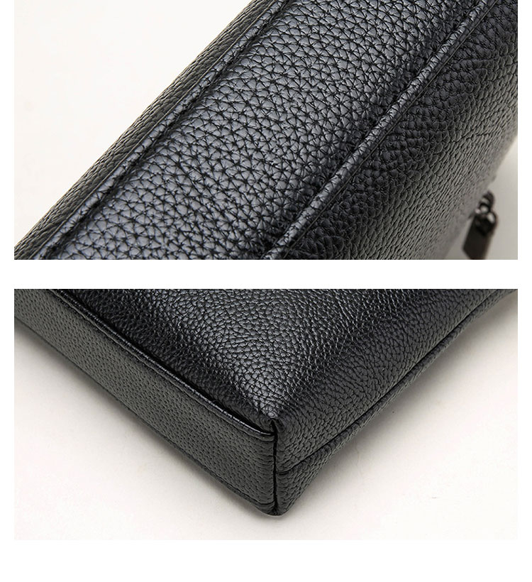 Whatna 2way 革 セカンドバッグ メンズ バッグ クラッチ バッグ 厚手 レザー B5小銭入れ札入れカード6 枚収納可 手持ちバッグ 結婚式 バッグ フォーマル  ビジネス 冠婚葬祭 バッグ 男性用 紳士用 黒-8