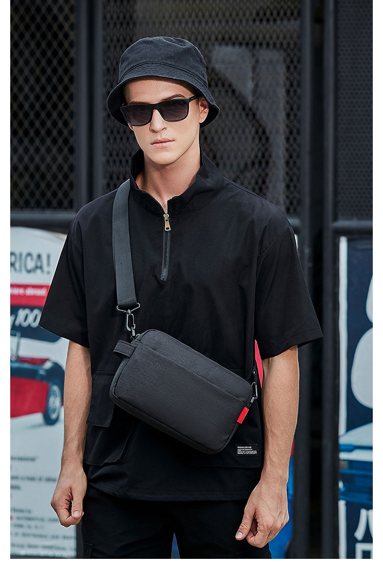 Whatna ミニショルダーバッグ メンズ 2way 斜め掛け ミニボディバッグ ミニ胸バッグ 小型ポシェット セカンドバッグ 手持げバッグ 小さめかたかけバッグ カジュアル フォーマル ビジネス 通学 通勤 肩掛けバッグ 自転車かばん プレゼント男性2768-12