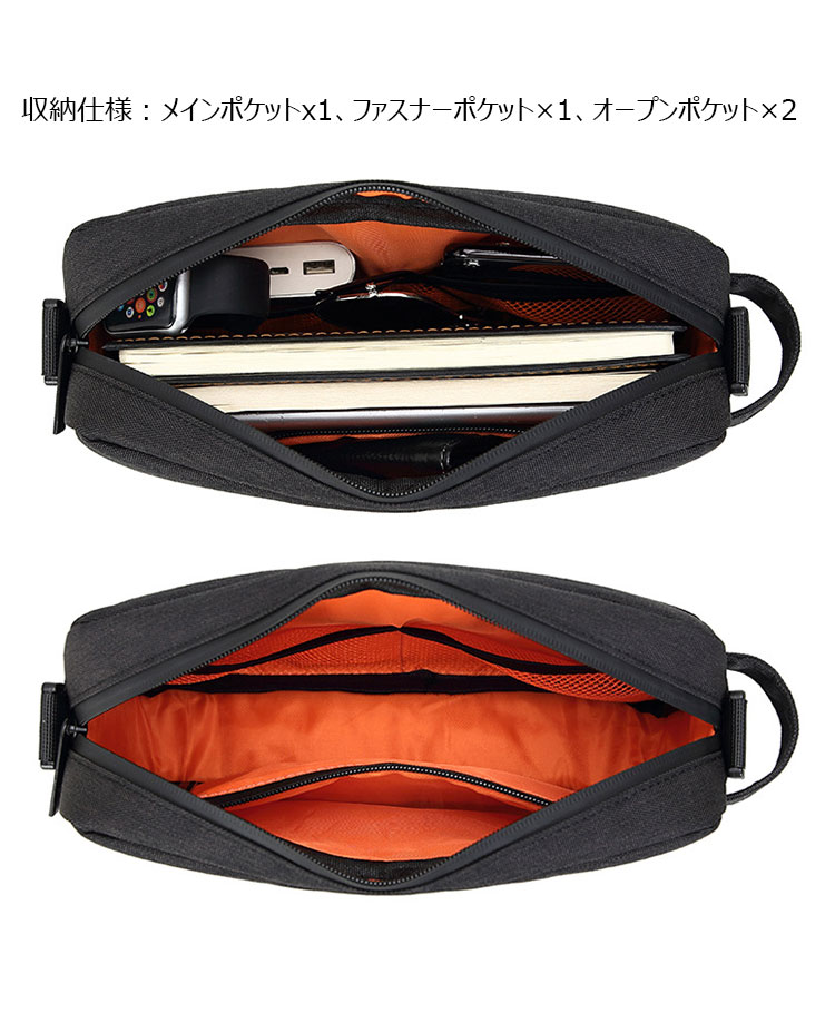 Whatna ミニショルダーバッグ メンズ 2way 斜め掛け ミニボディバッグ ミニ胸バッグ 小型ポシェット セカンドバッグ 手持げバッグ 小さめかたかけバッグ カジュアル フォーマル ビジネス 通学 通勤 肩掛けバッグ 自転車かばん プレゼント男性2768-7