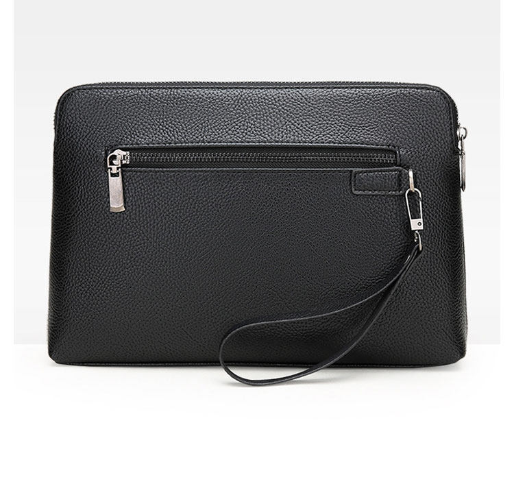 Whatna 2way 革 セカンドバッグ メンズ バッグ クラッチ バッグ 厚手 レザー B5小銭入れ札入れカード6 枚収納可 手持ちバッグ 結婚式 バッグ フォーマル  ビジネス 冠婚葬祭 バッグ 男性用 紳士用 黒-3