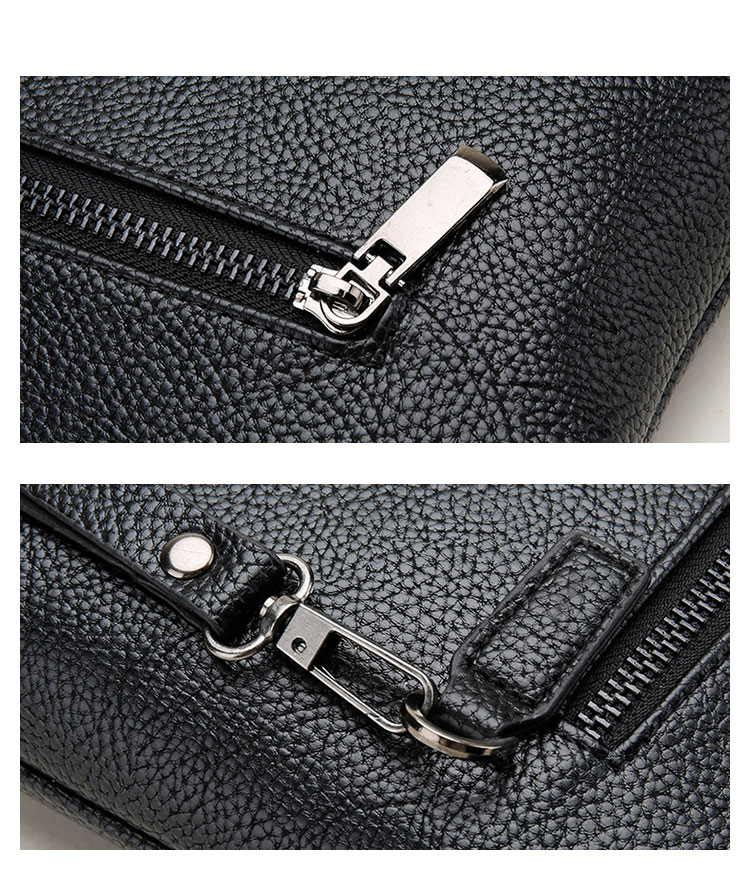 Whatna 2way 革 セカンドバッグ メンズ バッグ クラッチ バッグ 厚手 レザー B5小銭入れ札入れカード6 枚収納可 手持ちバッグ 結婚式 バッグ フォーマル  ビジネス 冠婚葬祭 バッグ 男性用 紳士用 黒-7