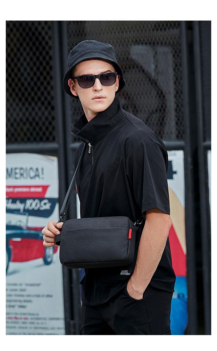 Whatna ミニショルダーバッグ メンズ 2way 斜め掛け ミニボディバッグ ミニ胸バッグ 小型ポシェット セカンドバッグ 手持げバッグ 小さめかたかけバッグ カジュアル フォーマル ビジネス 通学 通勤 肩掛けバッグ 自転車かばん プレゼント男性2768-11