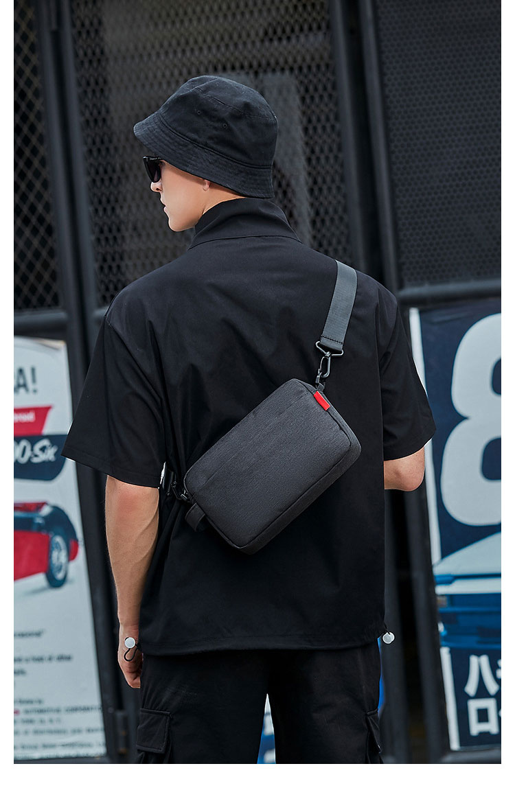 Whatna ミニショルダーバッグ メンズ 3way 斜め掛け ミニボディバッグ ミニ胸バッグ 小型ポシェット セカンドバッグ 手持げバッグ 小さめかたかけバッグ カジュアル フォーマル ビジネス 通学 通勤 肩掛けバッグ 自転車かばん プレゼント男性-10