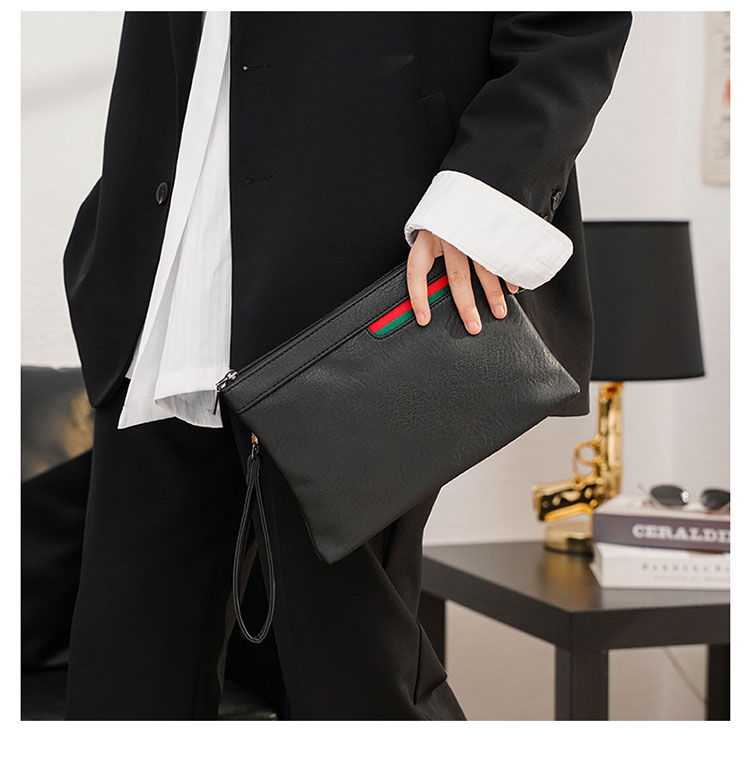 Whatna 2way 革 セカンドバッグ メンズ バッグ クラッチ バッグ 厚手 レザー B5小銭入れ札入れカード6 枚収納可 手持ちバッグ 結婚式 バッグ フォーマル  ビジネス 冠婚葬祭 バッグ 男性用 紳士用 黒-7