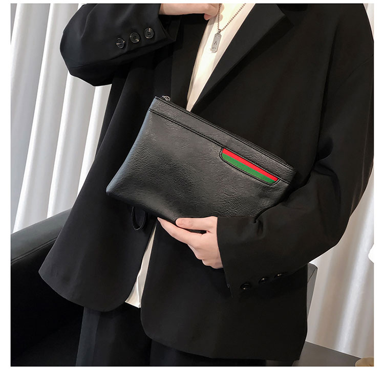 Whatna 2way 革 セカンドバッグ メンズ バッグ クラッチ バッグ 厚手 レザー B5小銭入れ札入れカード6 枚収納可 手持ちバッグ 結婚式 バッグ フォーマル  ビジネス 冠婚葬祭 バッグ 男性用 紳士用 黒-5